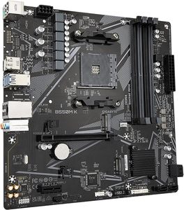 เมนบอร์ด New B550M K AM4 Micro-ATX สำหรับซีพียู 5000/4000/3000 DDR4 3+3 เฟส 2X M.2 PCIe 4.0 USB 3.2 Gen 1 Q-Flash - Product Image 6