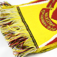 Hochwertiger Großhandel Kundenspezifischer Öko-Tex Doppelseitiger Jacquard-Strick Schal für Sport, Fußballvereine und Fans aus Acryl