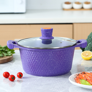 铝合金组合炊具套装带玻璃专用平底汤锅牛奶锅煎锅用于明火炉 - Product Image 2