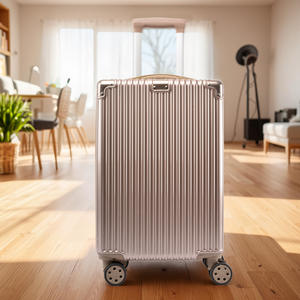 Petite valise rétro légère avec serrure à combinaison, roues pivotantes, poche zippée, pour les voyages d'affaires, unisexe - Product Image 2