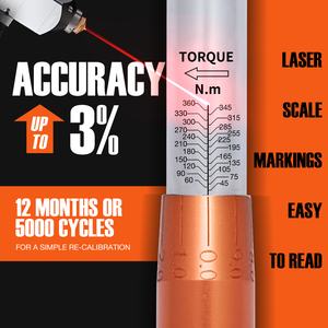 Clé dynamométrique à cliquet métrique industrielle OEM 1/2 pouce, 72 dents, outil mécanique, précision 3%, acier allié, couple maximal 400 Nm - Product Image 2
