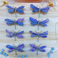 Ornement Libellule en Tourmaline Aura Grande Taille, Fait Main, en Kyanite, Décoration de Bureau, Artisanat en Cristal – Vente Chaude