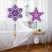 Diamant peinture cristal pendentif oiseau papillon fenêtre vent carillon glands pendentif ornements muraux vacances décor à la maison bricolage artisanat