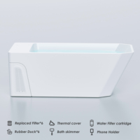 Baignoire à immersion froide tout-en-un contrôlée par Wi-Fi avec pompe à ozone intégrée, refroidisseur, baignoire à glace autoportante pour le bien-être en plein air