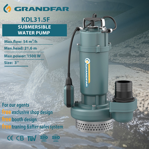 Pompe à eau submersible en fonte Grandfar 220V 1500W 2HP avec moteur en cuivre anti-pollution lumineuse, pompe à eau propre profonde KDL31.5F KDL31. - Product Image 1