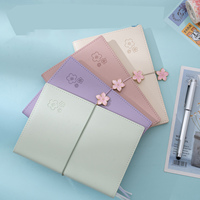 Carnet de notes remplaçable en cuir PU Macaron, 32K Sakura Kawaii, Best-seller Etsy Ins TK FB Journal intime