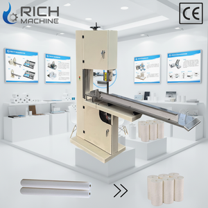 Machine de découpe semi-automatique de rouleaux de papier toilette à vendre – Scie à ruban manuelle - Product Image 1