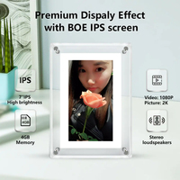 Nuevo diseño WiFi/APP 100% Protección DE PRIVACIDAD IPS Imagen Video Hd 1080p Marco de fotos digital Marco DE FOTOS inteligente 4GB con batería