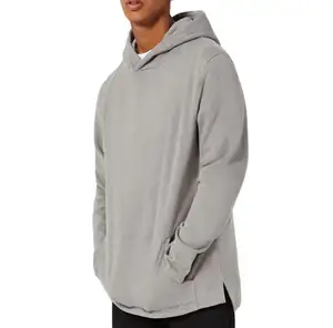 Yan bölünmüş adam hiçbir dize ile hoodie kendini kumaş manşet özel tasarım artı boyutu erkek hoodies