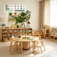 Ensemble de meubles en bois personnalisables pour maternelle Hikeylove, table, armoire, moderne, écologique, durable, sûr