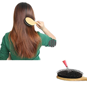 Cepillo de pelo de madera de bambú personalizable con tipo láser Uso en el hogar Cojín de aire Jabalí Peine de cerdas a granel - Product Image 4