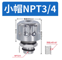 Nouveau filtre de réservoir hydraulique XTCG NPT1/2\" Réducteur Bouchon de ventilation Bouchon de filtre à air de type C Bouchon de réservoir de carburant Valve d'échappement de boîte de vitesses Raccords