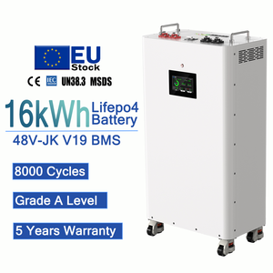 แบตเตอรี่ลิเธียม PL Warehouse JK V19 BMS 48V 16 กิโลวัตต์ชั่วโมง พร้อมล้อและหน้าจอสัมผัสขนาด 4.3 นิ้ว สำหรับสำรองไฟบ้าน - Product Image 1