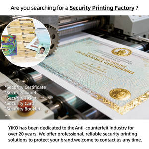 Kertas Sertifikat Keamanan A4 Cetak Kustom dengan Desain Watermark UV, Periksa Dokumen Kelahiran dengan Hologram Foil Emas - Product Image 6