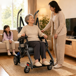 Sedia a Rotelle in Alluminio per la Mobilità degli Arti Inferiori con Sospensione, Strumento di Riabilitazione per Emiplegia, Riconosciuto a Livello Globale - Product Image 2