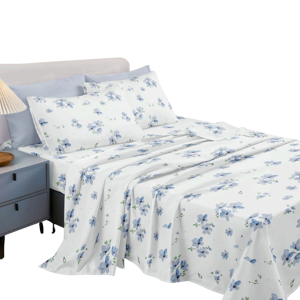 4Pcs Twin Đầy Đủ Nữ Hoàng Vua 100% Polyester In Tấm Ga Giường Bộ Đồ Giường Thiết Lập - Product Image 2