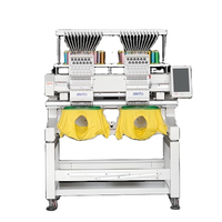 Machine à broder informatisée JINYU commerciale automatique à 2 têtes, 12/15 couleurs, pour tissus