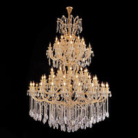Grand lustre en cristal Maria Theresa de luxe pour villa, salon, escalier, hall d'hôtel, salle de banquet, éclairage suspendu
