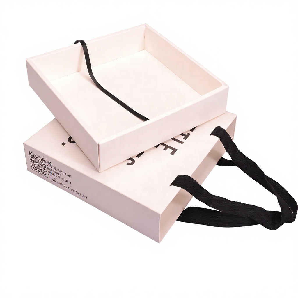 Custom Drawer-Style Eco Rigid Art Paper Packaging Box Embossing Recycled Materials Custom Logo UV/Hot Stamping Ribbon Children's