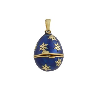 P76 Nouveauté, Meilleure Vente : Breloques Pendentifs Œuf Style <span class=keywords><strong>Fabergé</strong></span> en Laiton Plaqué Or 18K, Émail et Cristal <span class=keywords><strong>de</strong></span> Zircon, pour la Fabrication <span class=keywords><strong>de</strong></span> Pendentifs, Vente en Gros - Product Image 3