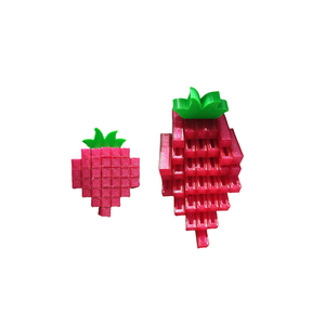 Juguetes de Fresa Impresos en 3D Promocionales de Fábrica, Modelo de Fruta de Píxeles de Simulación para Educación, Fresa Deslizante Flexible, Precio - Product Image 1