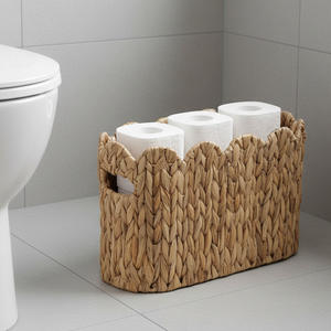 Cesta de almacenamiento tejida Bobai, organizador rectangular hecho a mano para juguetes y revistas - Product Image 2