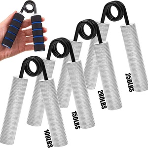 Zakerda Metal El Kavrama Güçlendirici Egzersiz Aleti Spor Salonu Fitness Sıkacağı 50-300 <span class=keywords><strong>LBS</strong></span> Siyah/Gümüş Özel Logo - Product Image 2