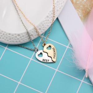 Collar con Colgante <span class=keywords><strong>de</strong></span> <span class=keywords><strong>Corazón</strong></span> Partido Personalizado con Iniciales Grabadas, Juego <span class=keywords><strong>de</strong></span> 2 Piezas, Collar <span class=keywords><strong>de</strong></span> Mejores Amigas para Siempre, Colgante <span class=keywords><strong>de</strong></span> <span class=keywords><strong>Corazón</strong></span> Hueco - Product Image 4