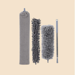 Plumeau multifonctionnel extensible à long manche en fibre pour le nettoyage de la voiture Plumeau pliable anti-poussière pour usage domestique - Product Image 3