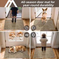 Profil bas 20 "x 32" tapis d'entrée lavables antidérapants tapis de bienvenue intérieur antidérapant tapis de porte chien trappeur pour avant arrière