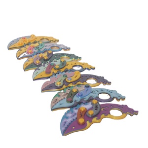 Couteau à griffes à gravité en plastique imprimé en 3D 2025, jouet articulé, EDC, Fidget Spinner Carotte, mini couteau pliant d'extérieur, jouet classique - Product Image 4