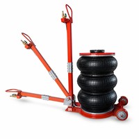 Cric pneumatique portable 5T à triple sac, pliable, à levier, robuste, 11000 LBS, pour urgences routières et services de flotte