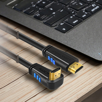 Câble HDMI à haute vitesse, 4K/60Hz, 3D, numérique, HD, 90 degrés