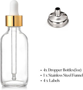 Free <b>Samples</b> Clear Cosmetic Package 10ml-100ml Glass Plastic Cap Screen Printed Dropper <b>Bottle</b> Custom Logo Skin Care Serum - Product Image 2