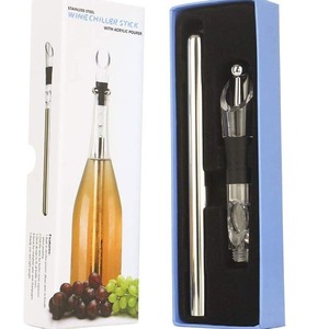Refroidisseur de vin en acier inoxydable 3-en-1 avec bouchon pour réfrigération et accessoires de bar - Product Image 1