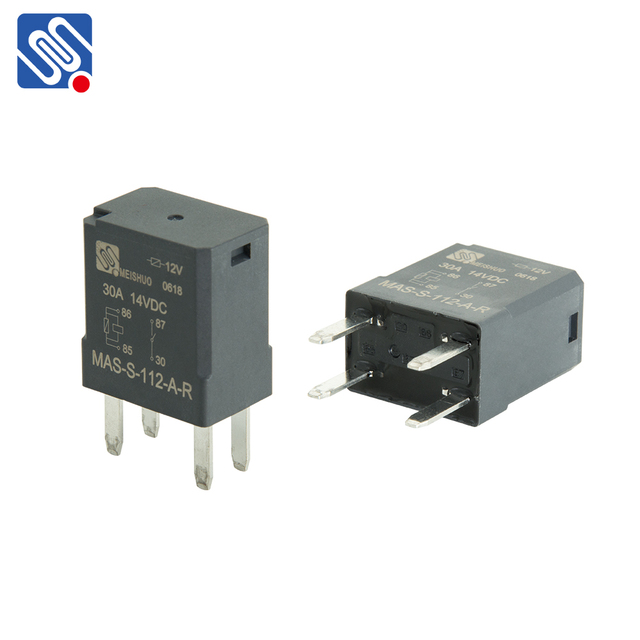 Meishuo MAS-S-112-A-R 30A ISO Auto Relay 12v 4 Pin Relay for Car Central Control Box 14VDC