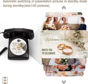 Venta superior claro recargable Video rotatorio Audio mensaje libro con cable teléfonos para amigos grabación Vintage Cámara parodia antigua - Product Image 2