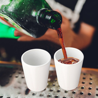 Gobelet à liqueur en céramique blanche vierge pour sublimation, 1,5 oz, verre à vin, à whisky
