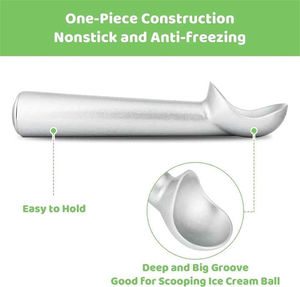 Cuillère à glace en alliage d'aluminium en promotion – Poignée confortable et durable – Cuillère à biscuits et à fruits - Product Image 3