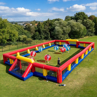 Terrain de football commercial en PVC, arène gonflable de football avec ballons pare-chocs pour le corps humain, ballons Zorb pour enfants et adultes