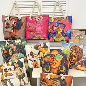 Công suất lớn hai mặt mô hình Vải <span class=keywords><strong>Tote</strong></span> Túi với dây xử lý đơn giản thời trang hàng ngày sử dụng mua sắm bãi biển túi in chữ - Product Image 1