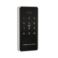 Serrure électronique sécurisée à code, en alliage AL-Mg, dorée/argentée/noire, pour casier, maison, appartement, bureau, salle de sport - Serrure contrôlée par l'application TTLOCK