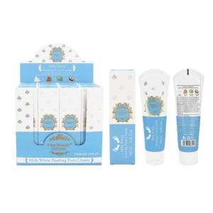 Crème pour les pieds <span class=keywords><strong>Kiss</strong></span> Beauty Milk White Healing, crème pour les pieds douce et lisse, protéines de lait, miel, huile, acide salicylique, huile de noix de coco, soin de la peau - Product Image 1