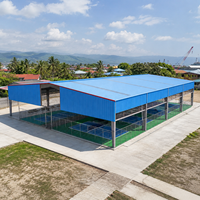 Construcción de Cancha de Pickleball con Estructura de Acero Prefabricada, Construcción de Pabellón Deportivo Interior para Instalaciones de Práctica Profesional