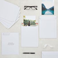 Enveloppes en carton rigides personnalisées pour l'envoi de photos, de documents et de colis professionnels, blanches, en gros