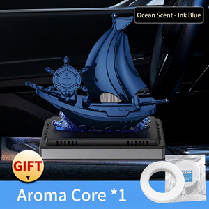 Adorno de Perfume para Coche con Forma de Barco de Resina, Energía Solar, Evaporación Natural, Sensor de Luz, Rotación, Fragancia Floral para Consola Central 31-60 - Product Image 5