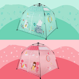 Tente de jeu pour enfants en maille ventilée <span class=keywords><strong>rose</strong></span> de luxe, jouet sportif, facile à plier, château de princesse, <span class=keywords><strong>tipi</strong></span> pour bébé - Product Image 3