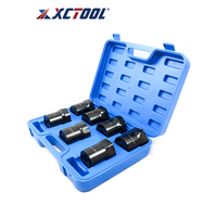 XC9014 nouveau 7 pièces écrou d'essieu de roue manchon roulement de roue écrou de blocage jeu de douilles outils de réparation automobile jeu de douilles XCTOOLS