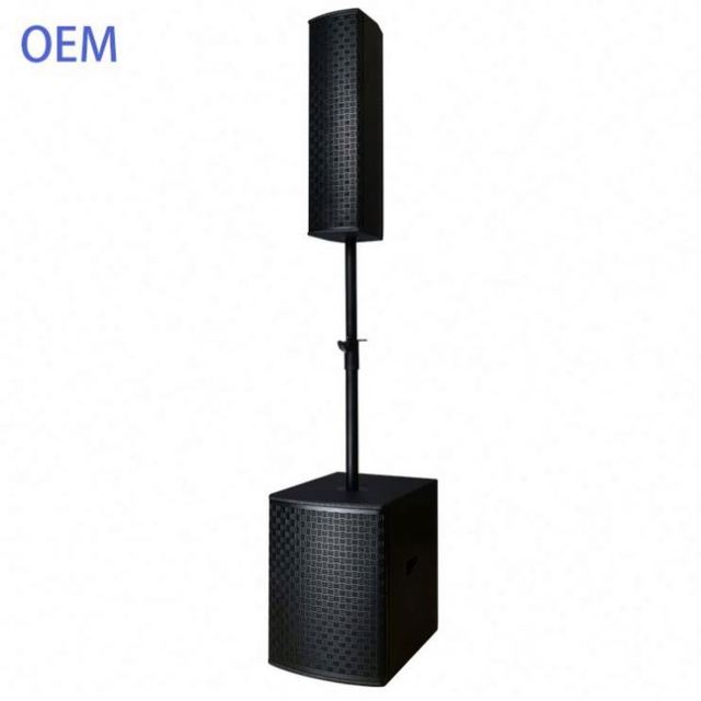Professional 12 Inch Subwoofer Party Speaker PA System DJ Line Array Active Column Speaker AOSHEN 1000W Wood