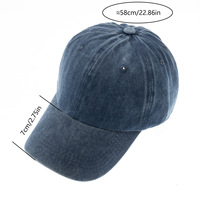 Groothandel op maat gemaakte logo acid wash katoenen vintage dad hat verstelbare denim sport gewassen zwarte baseball cap